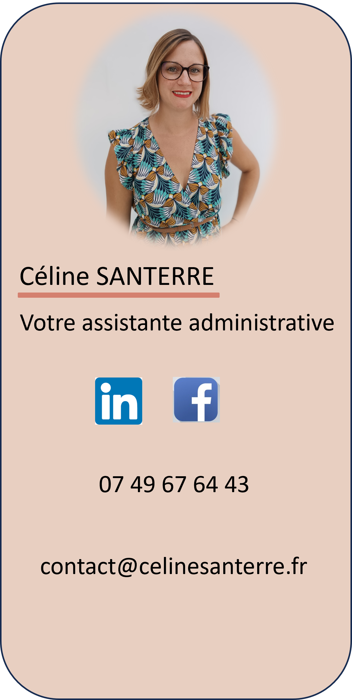 Contactez Céline Santerre, votre assistance administrative par téléphone au 07 49 67 64 43 ou par email à contact@celinesanterre.fr